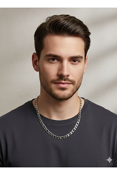 Valdora Vd 3+1 Steel Men's Bracelet and Chain Necklace Set