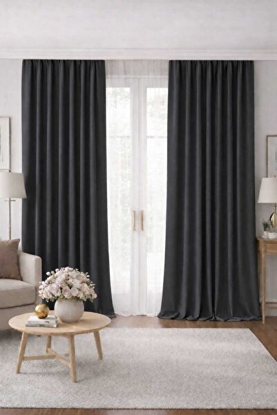 SHY TEKSTİL Luxury First-Class Elegance Anthracite Honeycomb Velvet Textured ...