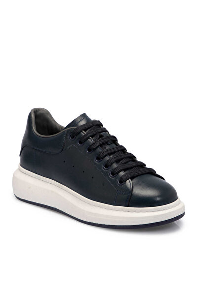 Tergan Lacivert Hakiki Deri Erkek Sneaker - E25S1AY57669-A31