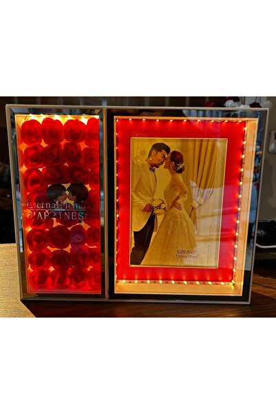 Allegro Güllü Işıklı Çerçeveli Ayna