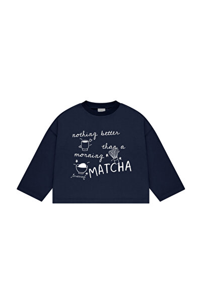 lethestudios Tricou de bază cu mânecă lungă și imprimeu Morning Matcha