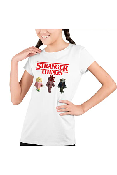 OEM Tricou Copii Fete Stranger Things Minecraft Demogorgon Roblox