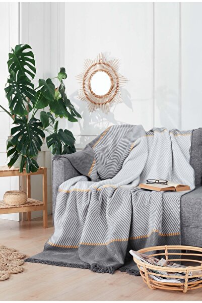 Bella Home Aksu Single Double-Sided Cotton Blanket - 150X200 cm - Breathable ...
