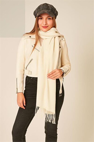 Neşeli Butik șal cu ciucuri cu textura moale pentru femei NBAKS045