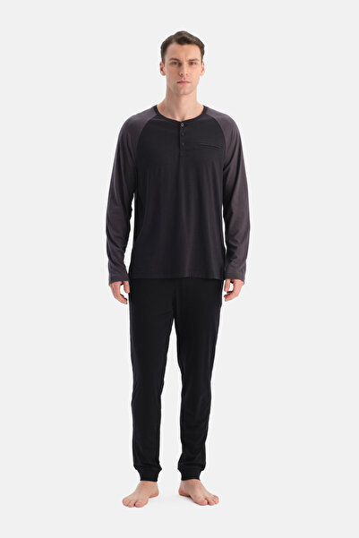 Dagi Reglan Sleeved Cotton Modal T-Shirt Pants Set