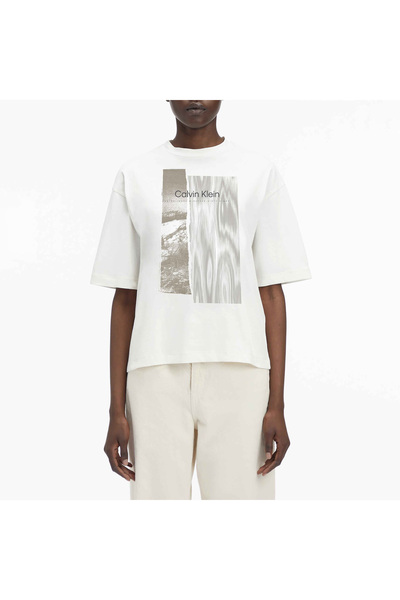 Calvin Klein Kadın Gri Tshirt