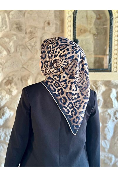 locella DİJİTAL SOFT LEOPAR PAMUKLU EŞARP