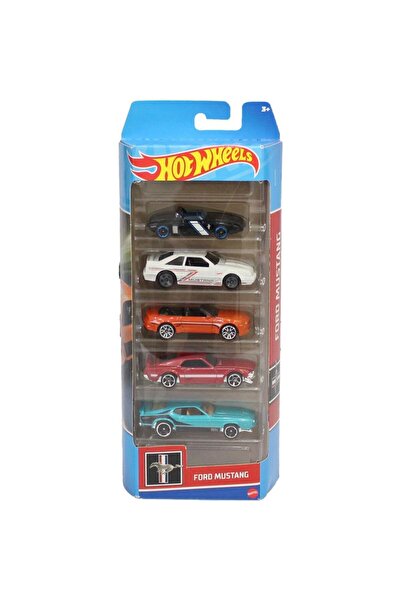 HOT WHEELS 5 سيارات 1806 هونداي فورد موستانج HFV92