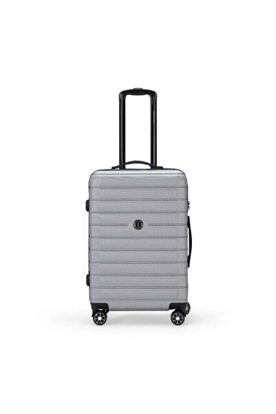 EAGLE EXPRESS Wood ABS Hard Trolley Luggage - 24 inch - Silver - Scratch-Resi...