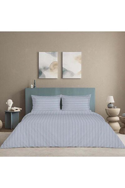 MULBERRY LIVING 100% Cotton -300 TC Elysian Stripes Queen Size Duvet Cover - ...