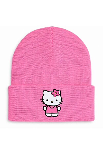 Middles&Niddles Collection Kışlık - Yün - Çocuk – Pembe - Hello Kitty Dayanık...