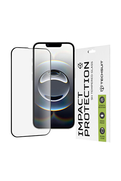 Techsuit iPhone 16e 111D Full Glue Full Cover Glass Film, black