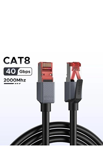 Ugreen 55194 NW323 CAT8 2000MHz 4K 8K 40GB/s Yüksek Ağ Hızı FRP Ethernet Kabl...