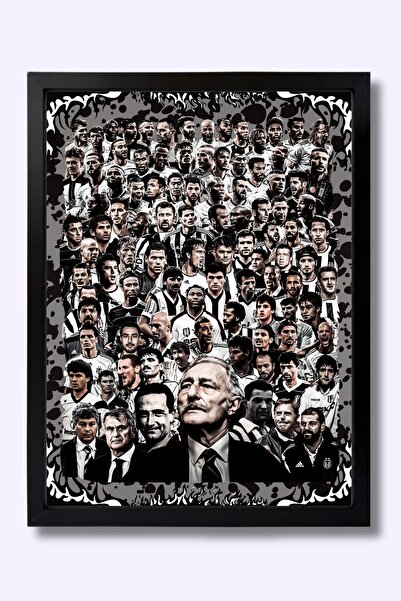 POSTER Bjk Efsaneleri – BJK Tarihi Efsane Futbolcular Kolaj POSTER/Tablo – Ta...