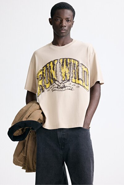 H&M Baskılı Tişört Loose Fit