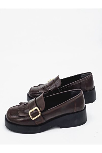 Luvestashoes Püskül Detaylı Kalın Tabanlı Kadın Makosen