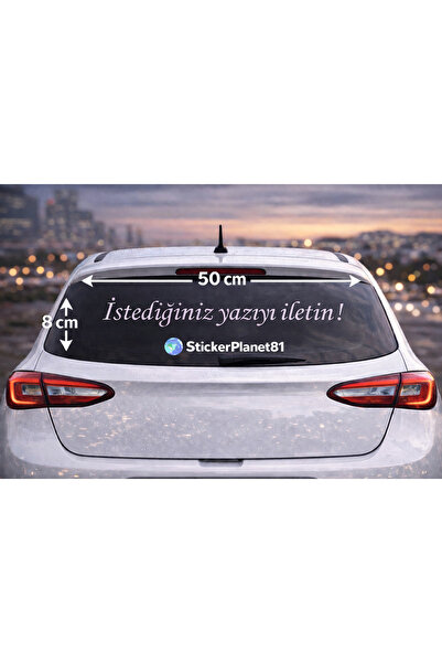 AlpiLeo Kişiye Özel Hackback Araç Arka Cam Yazısı Sticker| Golf,Corsa Polo vb...