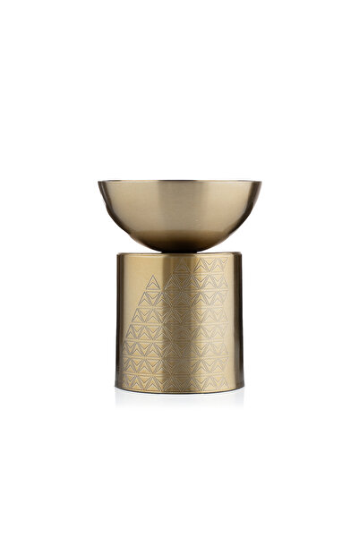 Blends مبخارة ذهبية أسطوانية الشكل بنقوش هندسية من أسيب