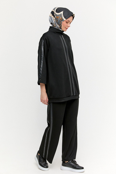 Setrms Şerit Detaylı Örme Pantolon