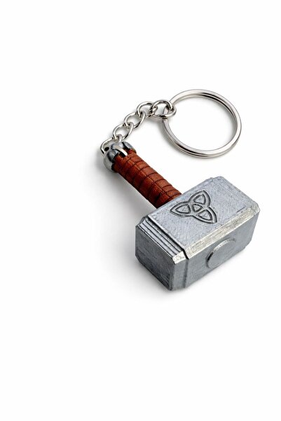 OEM Thor Çekici Mjolnir Anahtarlık | Metal Görünümlü Marvel Figürlü Anahtar Z...