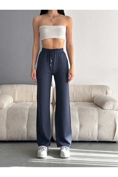 Winmoda34 Women's Trendy Baggy Leg Modal Fabric Sweatpants with Double Pocket...