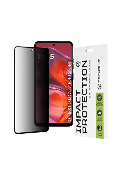 Techsuit Motorola Moto G05 111D Privacy Full Glue Glass Film, black
