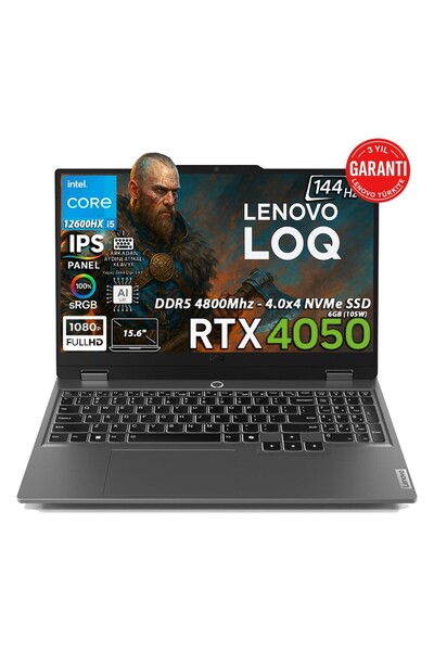 LENOVO LOQ 15IAX9 Intel Core i5 12600HX 24GB 1TB SSD RTX 4050 6GB 15,6" FHD I...