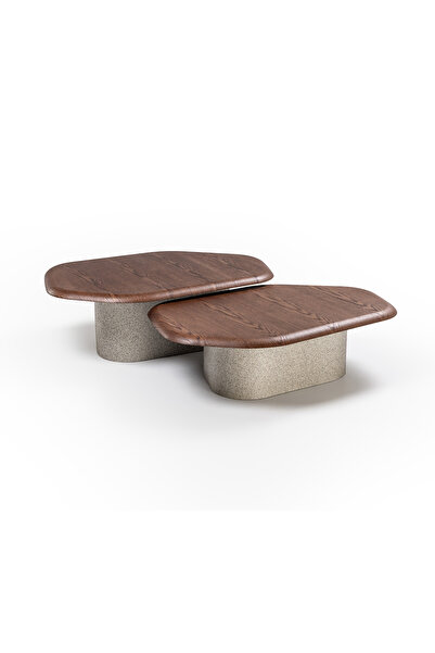 homez طاولة وسط سيرينا، خشب الجوز 110 × 80 × 35.5 سم