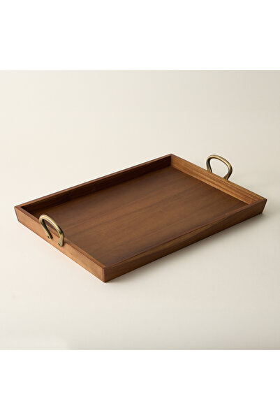 Dallaty rectangular wood tray with handel 54.3*35.6*8 cm
