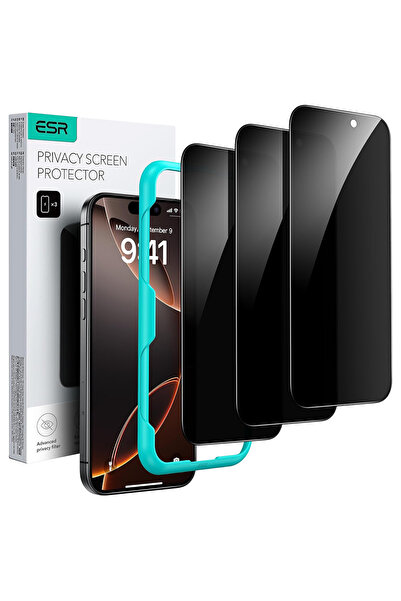 ESR iPhone 17 Pro Max Privacy Tempered Glass Screen Protector, black (Pack of 3)