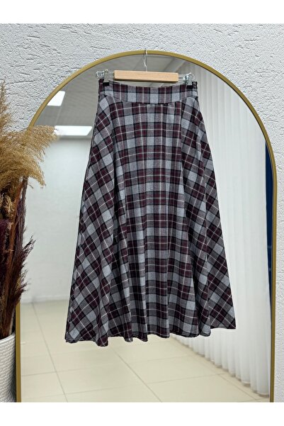 BENAHOLL Saime Mini Plaid Skirt-Bn4580 Gray