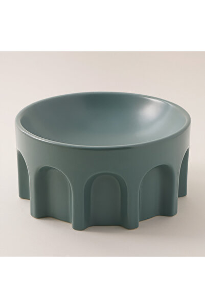 LA MESA وعاء تقديم كبير من البورسلين، مجموعة طيبة، أخضر، 20 × 10 سم