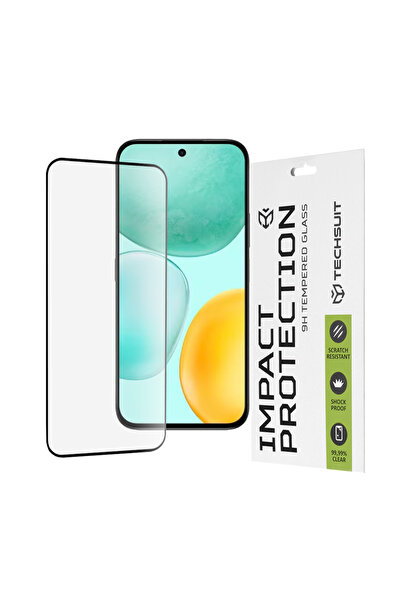 Techsuit Honor X6c 111D Full Glue Full Cover Glass Film, black