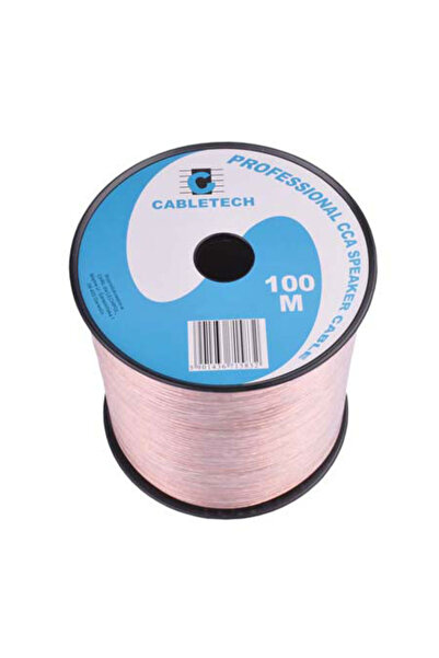 Cabletech Transparent speaker cable CCA 2x0.5mm 100m