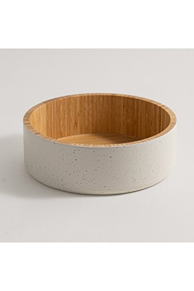 Alberto bamboo salad bowl, beige 25.4*25.4*8.5cm