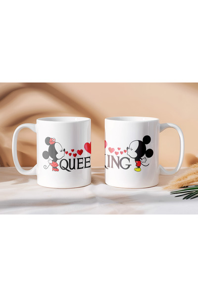 Beramussa Two Mugs – Double Love Characters Design Mugs – Gift for Lovers
