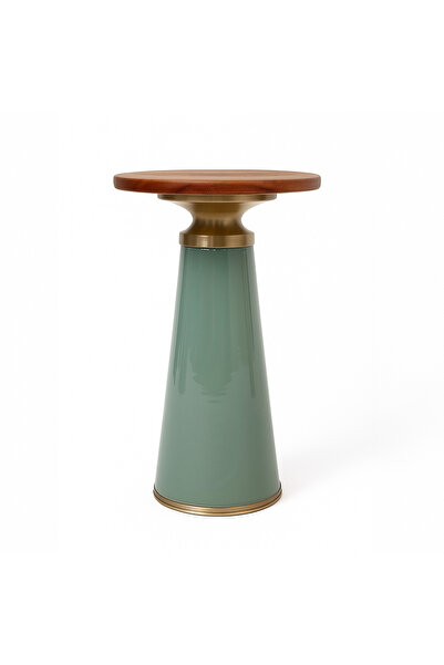 homez طاولة قهوة خشبية 30 × 51 سم، لون أخضر