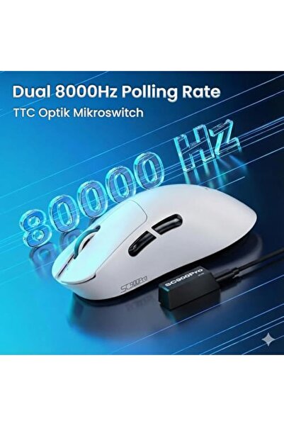 STOREMAX Aula SC900 Pro PAW3395 Sensör 26000 DPI 8000Hz Kablolu ve Kablosuz G...