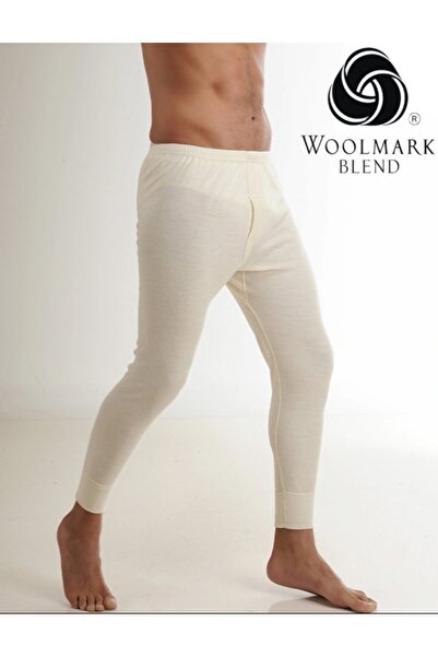 Hasyün Men'S, Cream, 75% Merino Wool Long Johns (with Thermal Socks Gift)