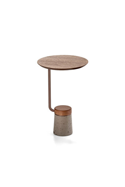 homez crivo side table, walnut 40*40*55 cm
