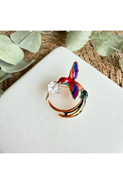 Nes Renkli Sinek Kuşu Broş