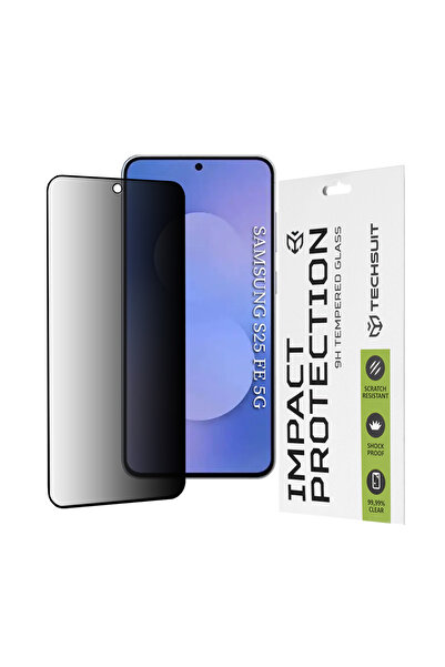 Techsuit Samsung Galaxy S25 FE 111D Privacy Full Glue Glass Film, black