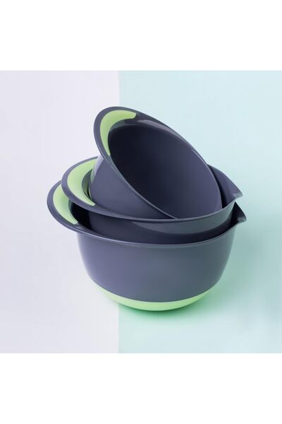 kleez مجموعة أوعية خلط مكونة من 3 قطع - كبيرة، متوسطة، وصغيرة - متينة، قابلة ...