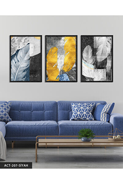 Evinemoda Φύλλα 3 τεμαχίων Πίνακας με ξύλινο πλαίσιο ACT