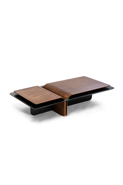 homez donna centre table, walnut 140*70*30 cm