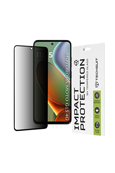 Techsuit Folie sticla Motorola Moto G15 111D Privacy Full Glue, negru