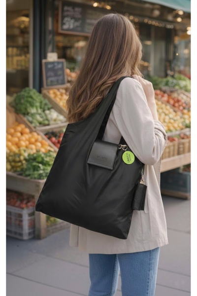 Vuslat Bags Loopsi Capsule Şık Katlanabilir Alışveriş ve Market Çantası