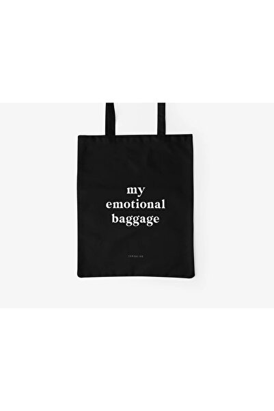 OEM Tote Bag, premium cotton, original illustration, text "Emotional Baggage"
