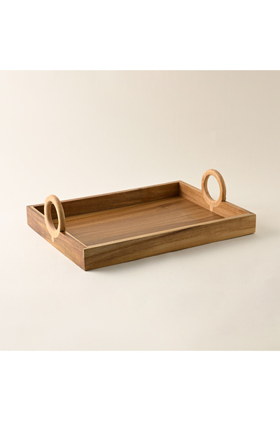 Dallaty Wooden Serving Tray With Handle 51*37.5*13.5Cm