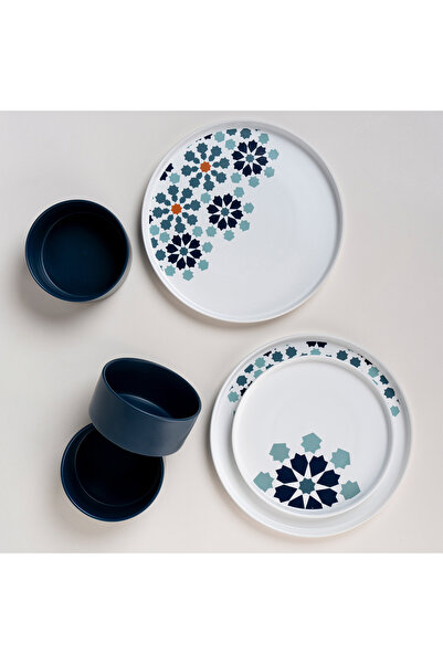 LA MESA طقم عشاء أومق مكون من 18 قطعة